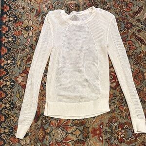 Athleta White Knit Sweater